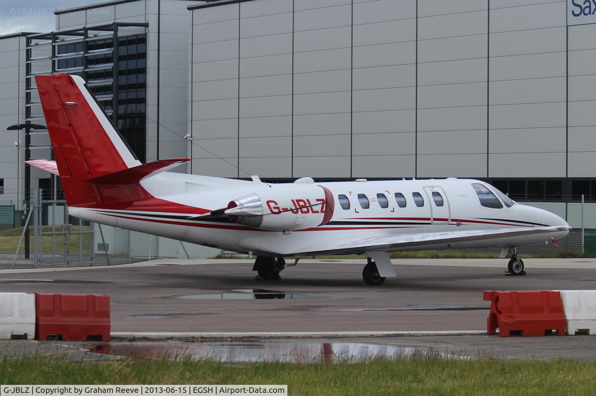 G-JBLZ, 2002 Cessna 550 Citation Bravo C/N 550-1018, Parked at Norwich.