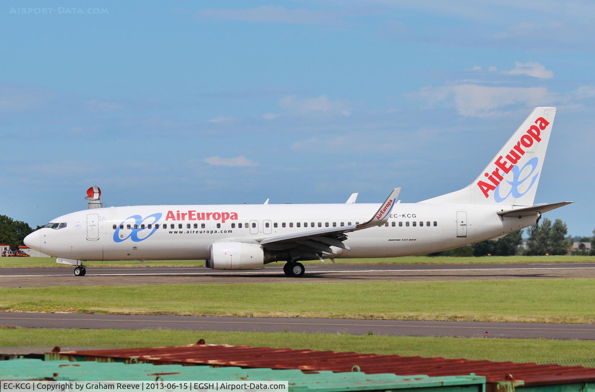 EC-KCG, 2007 Boeing 737-85P C/N 33981, Just landed.
