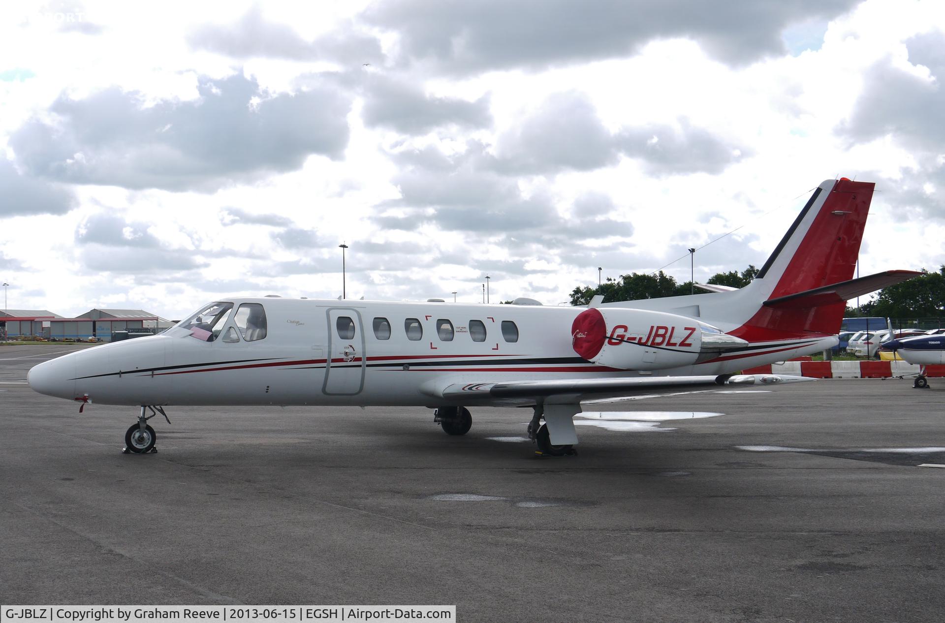 G-JBLZ, 2002 Cessna 550 Citation Bravo C/N 550-1018, Parked at Norwich.
