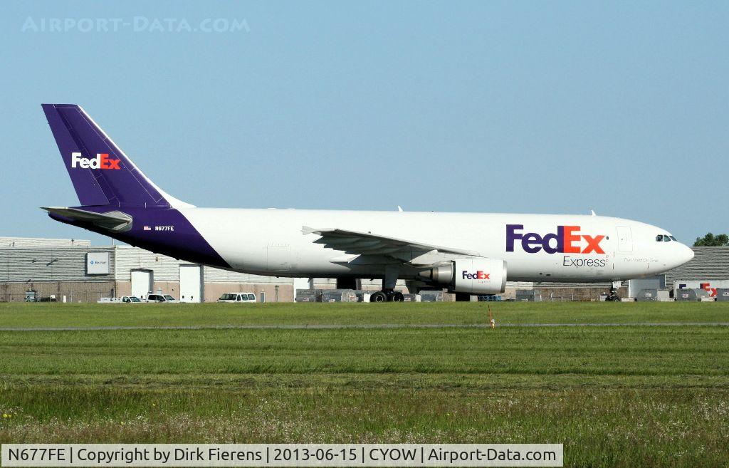 N677FE, 1998 Airbus A300F4-605R C/N 791, Approaching Fedex Terminal just after landing.