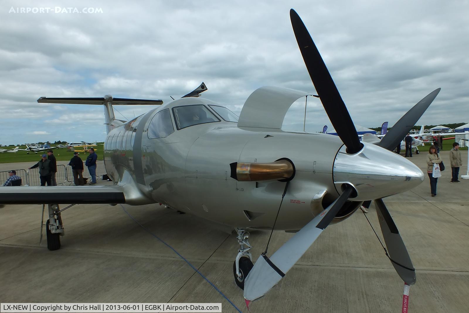 LX-NEW, 2009 Pilatus PC-12/47E C/N 1148, at AeroExpo 2013