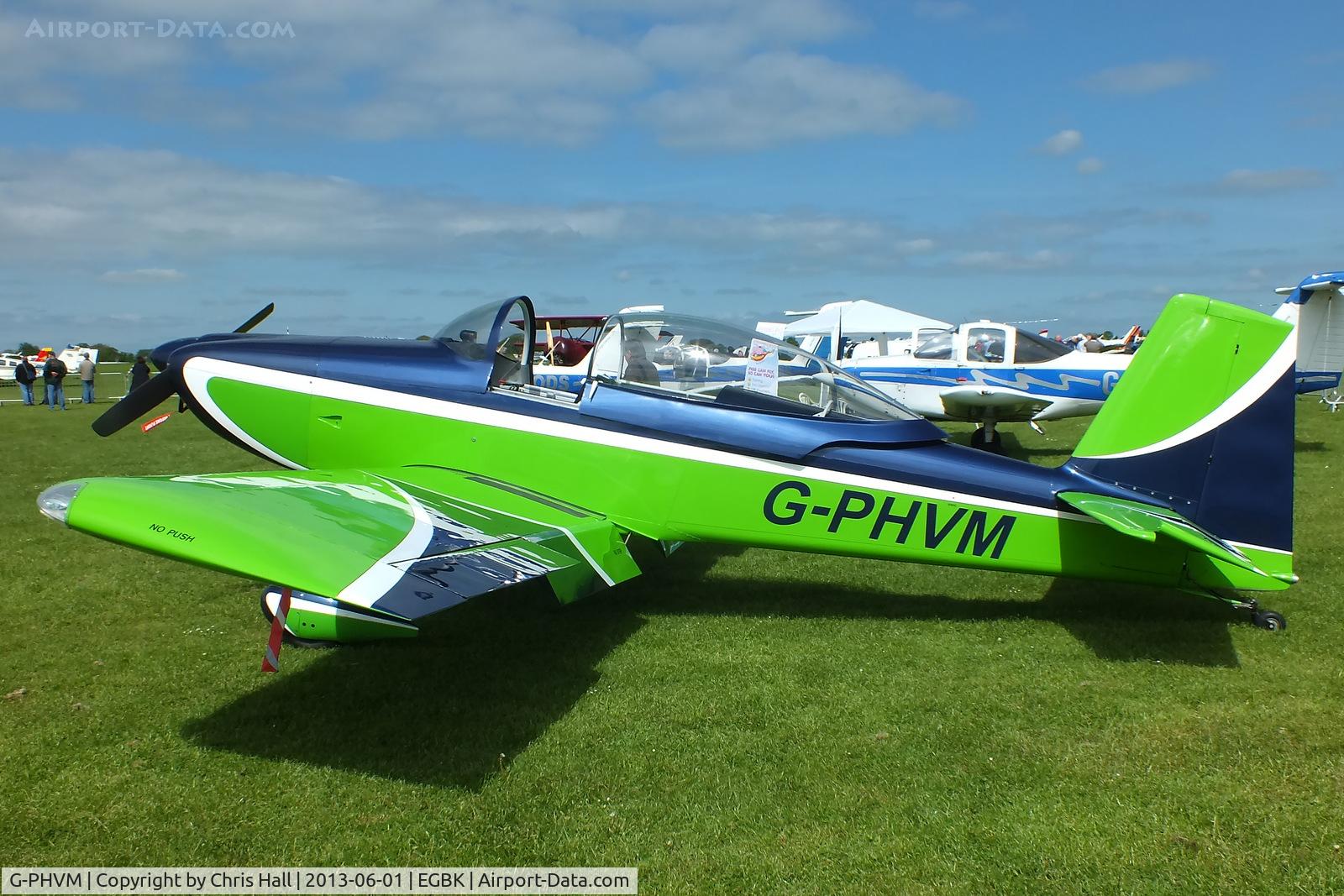 G-PHVM, 2009 Vans RV-8 C/N PFA 303-14609, at AeroExpo 2013