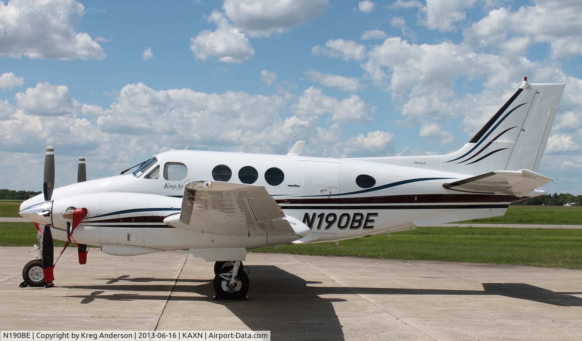 N190BE, 1981 Beech E90 King Air C/N LW-345, Beech E90 King Air on the ramp.