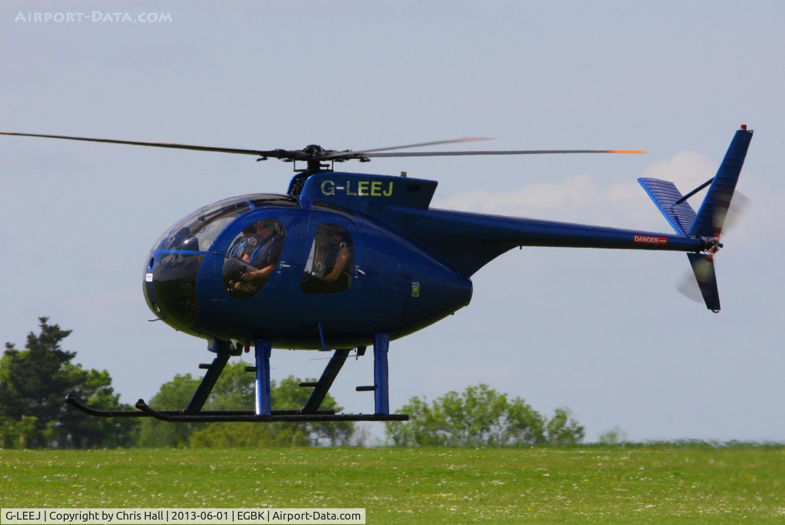 G-LEEJ, 1974 Hughes 369HS C/N 940649S, at AeroExpo 2013