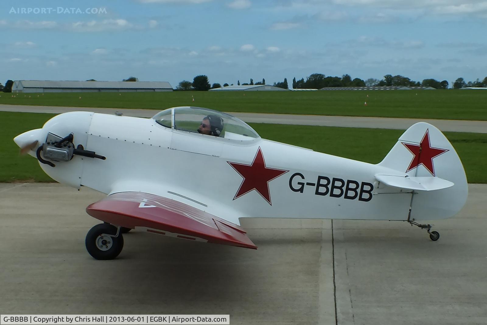 G-BBBB, 1973 Taylor JT-1 Monoplane C/N SAM/01/PFA 1422, at AeroExpo 2013