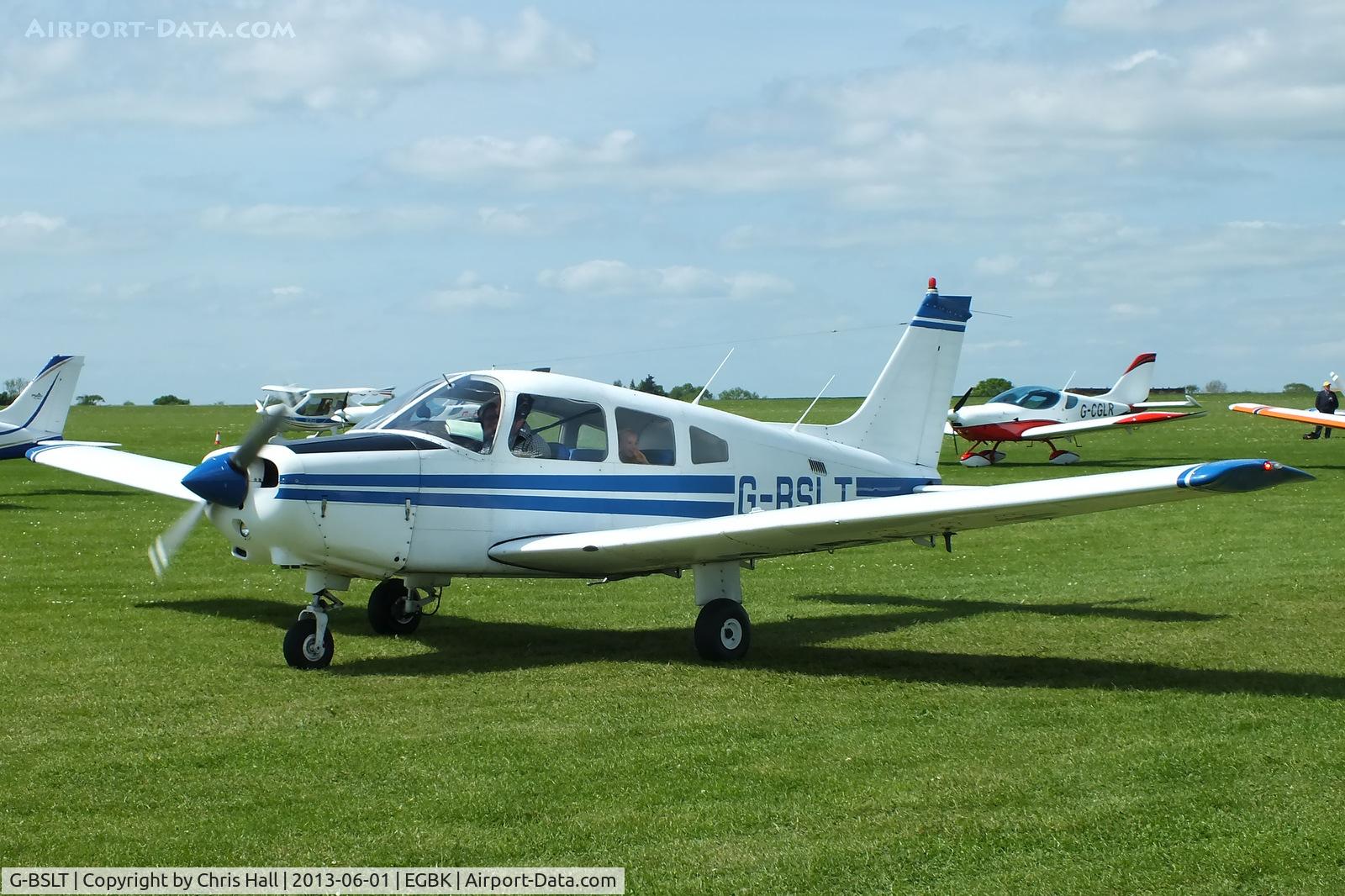 G-BSLT, 1980 Piper PA-28-161 Cherokee Warrior II C/N 28-8016303, at AeroExpo 2013