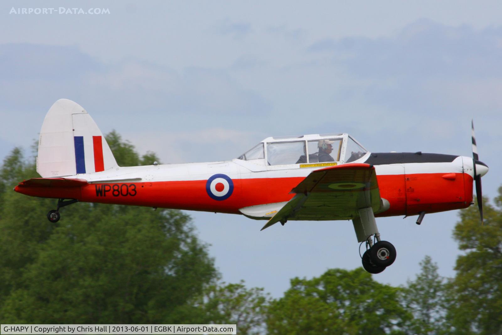 G-HAPY, 1952 De Havilland DHC-1 Chipmunk T.10 C/N C1/0697, at AeroExpo 2013