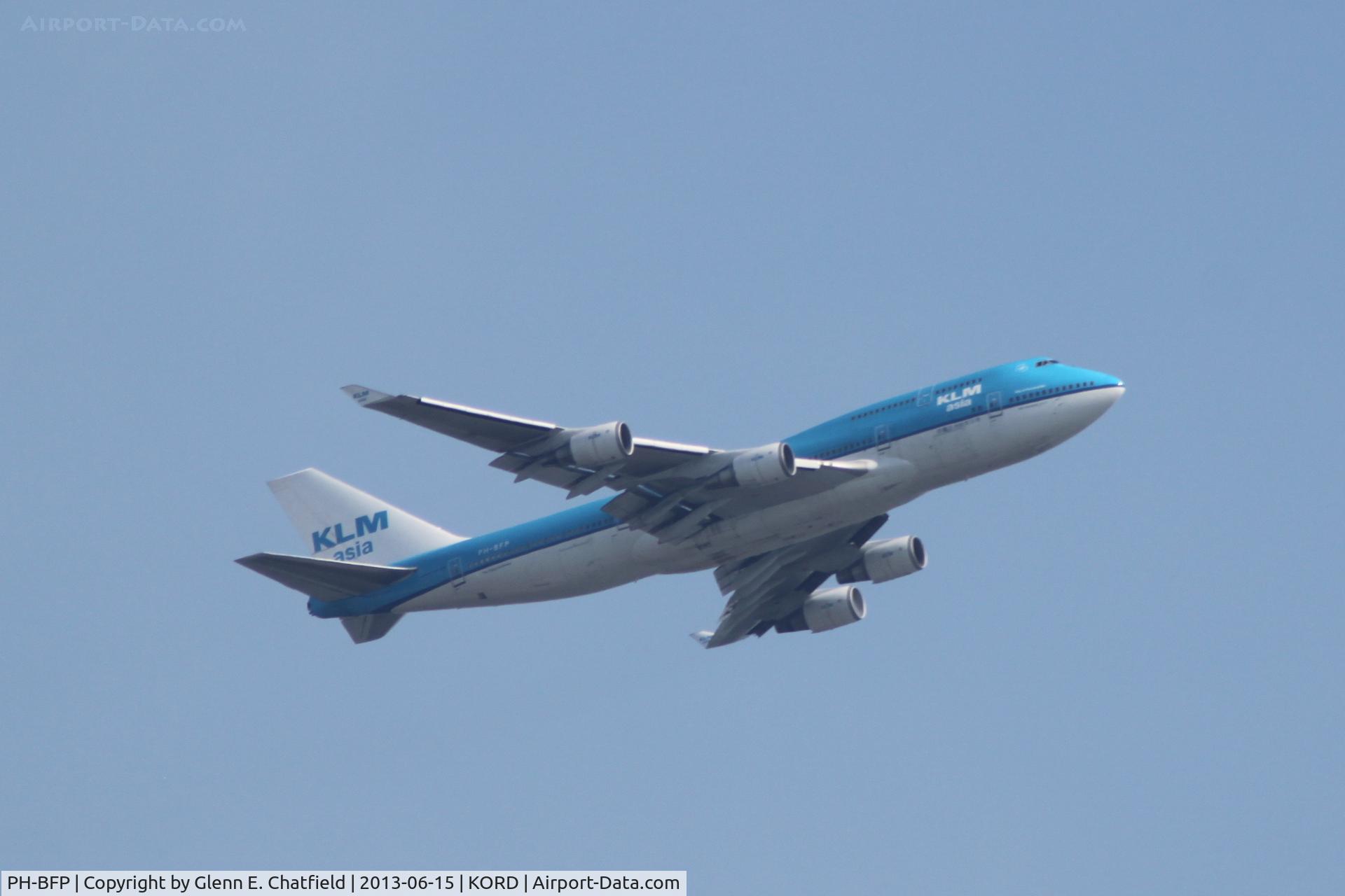 PH-BFP, 1993 Boeing 747-406BC C/N 26374, Over Itasca after departing O'Hare