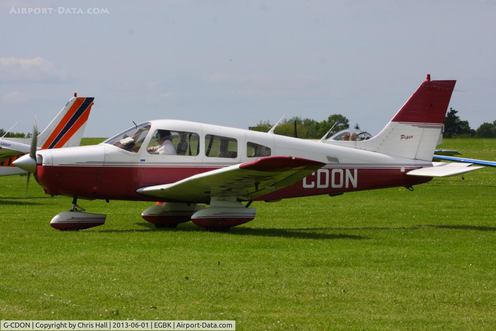 G-CDON, 1982 Piper PA-28-161 Cherokee Warrior II C/N 28-8216185, at AeroExpo 2013