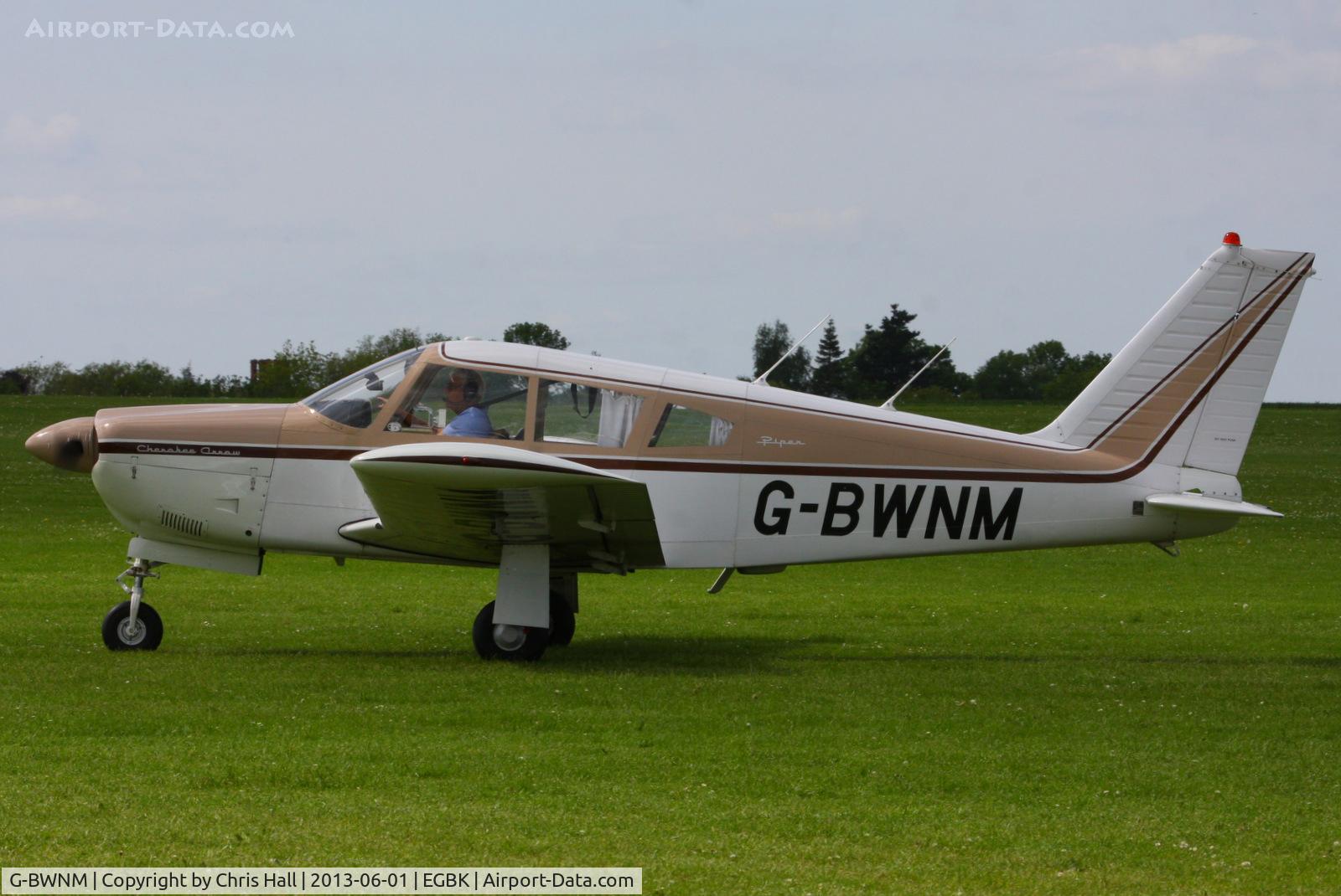 G-BWNM, 1968 Piper PA-28R-180 Cherokee Arrow C/N 28R-30435, at AeroExpo 2013