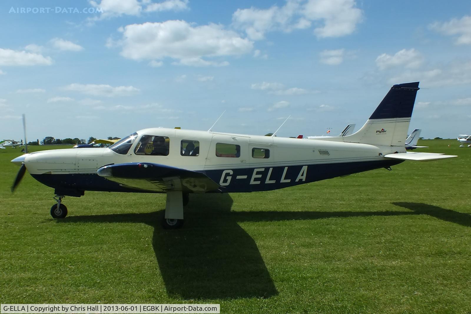 G-ELLA, 1996 Piper PA-32R-301 Saratoga SP C/N 32-46050, at AeroExpo 2013