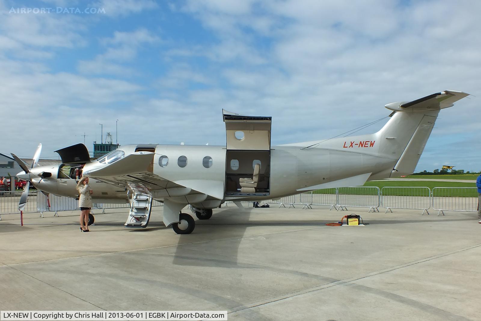 LX-NEW, 2009 Pilatus PC-12/47E C/N 1148, at AeroExpo 2013