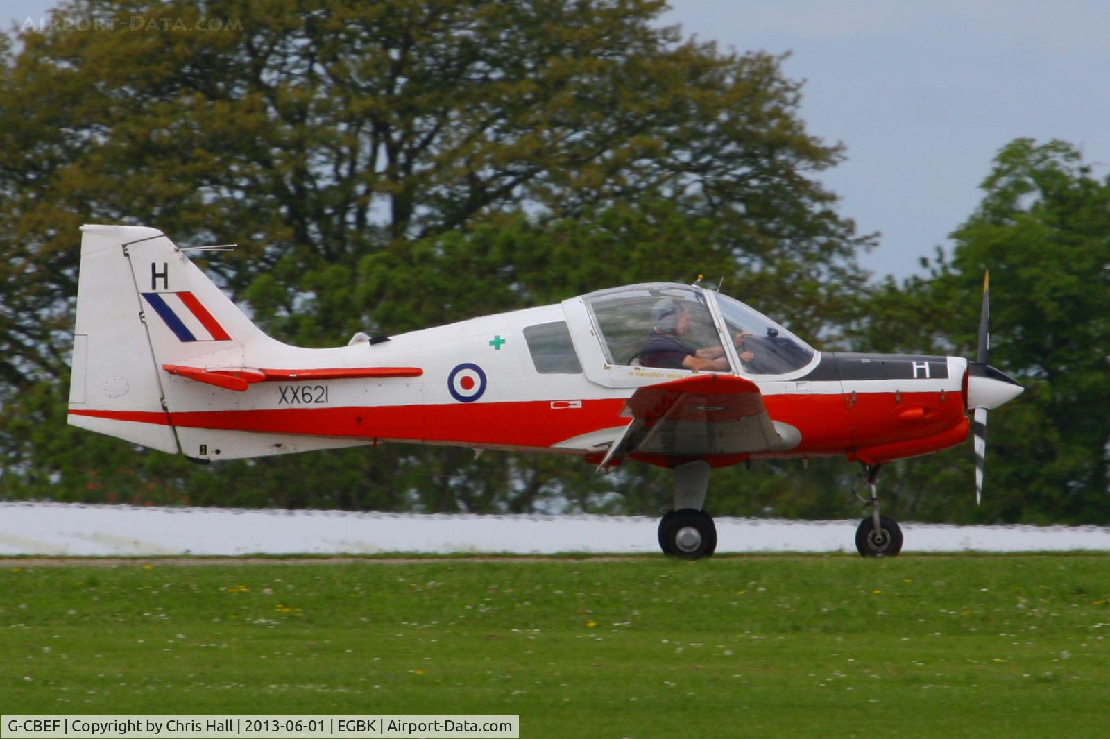 G-CBEF, 1974 Scottish Aviation Bulldog T.1 C/N BH120/286, at AeroExpo 2013