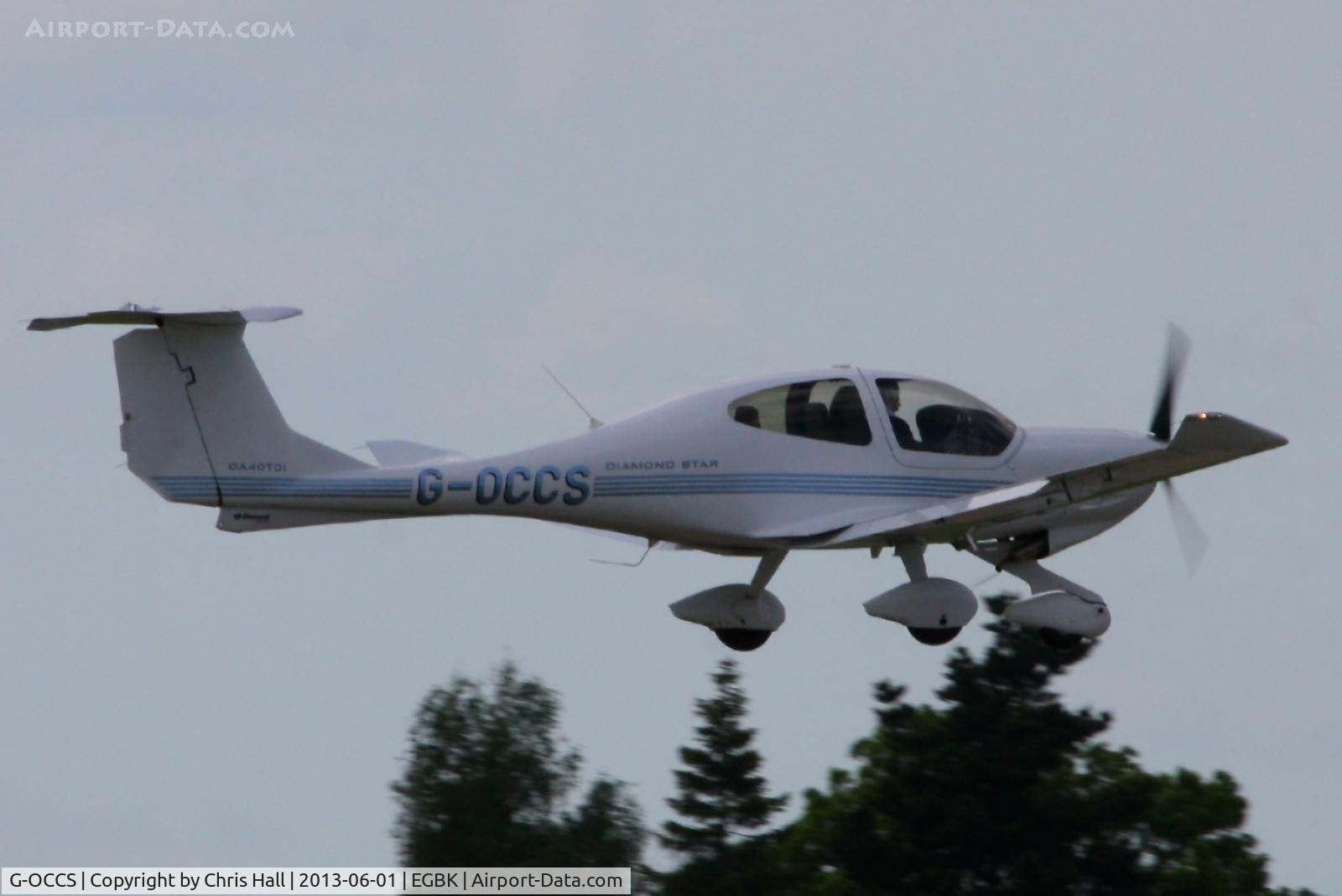 G-OCCS, 2006 Diamond DA-40D Diamond Star C/N D4.249, at AeroExpo 2013
