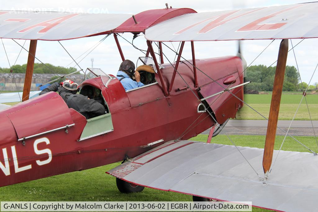 G-ANLS, 1944 De Havilland DH-82A Tiger Moth II C/N 85862, De Havilland DH-82A Tiger Moth II at The Real Aeroplane Club's Jolly June Jaunt, Breighton Airfield, 2013.