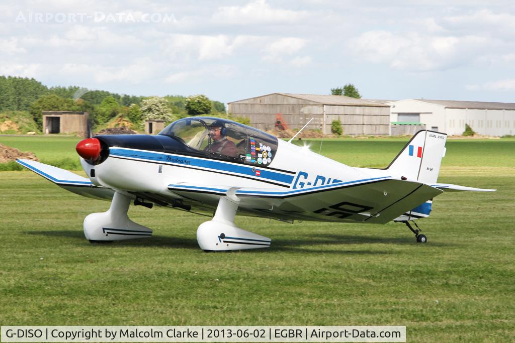 G-DISO, 1963 SAN Jodel D-150 Mascaret C/N 24, SAN Jodel D-150 Mascaret at The Real Aeroplane Club's Jolly June Jaunt, Breighton Airfield, 2013.