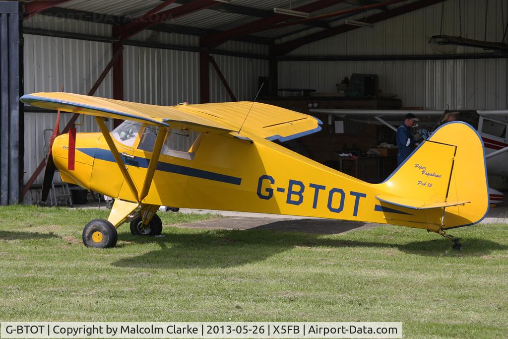 G-BTOT, 1955 Piper PA-15 Vagabond Vagabond C/N 15-60, Piper PA-15 Vagabond, Fishburn Airfield, May 2013