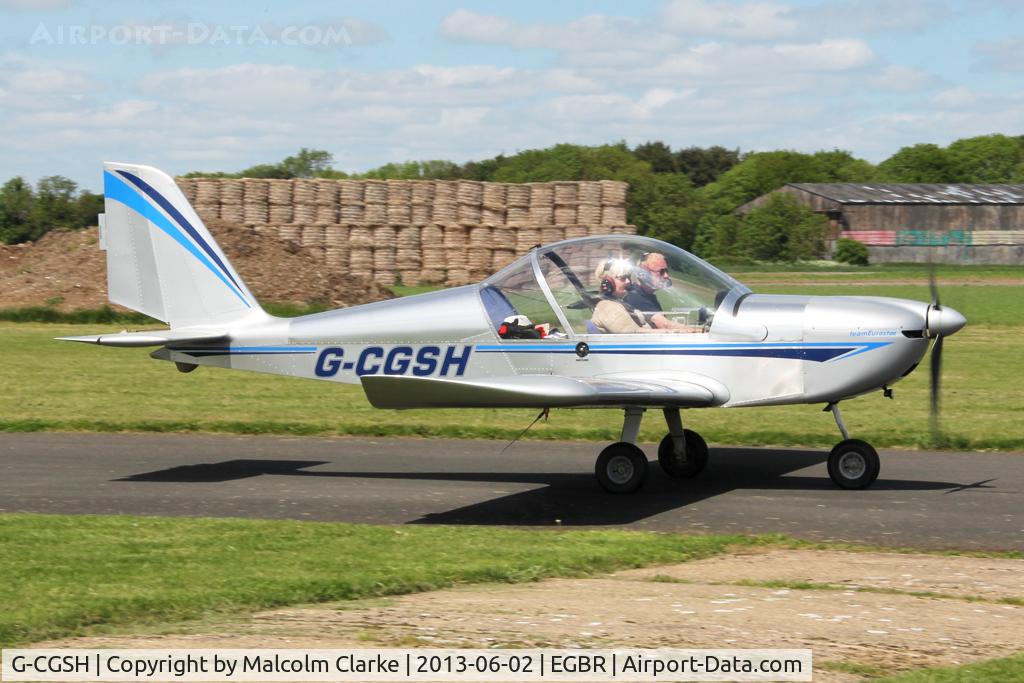 G-CGSH, 2010 Cosmik EV-97 TeamEurostar UK C/N 3604, Cosmik EV-97 TeamEurostar UK at The Real Aeroplane Club's Jolly June Jaunt, Breighton Airfield, 2013.