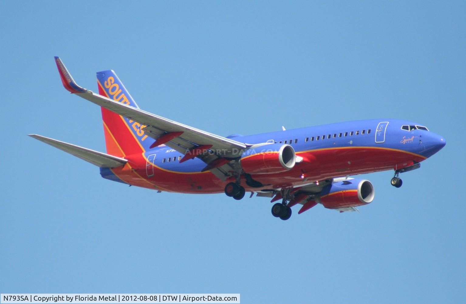 N793SA, 2001 Boeing 737-7H4 C/N 27888, Southwest 737