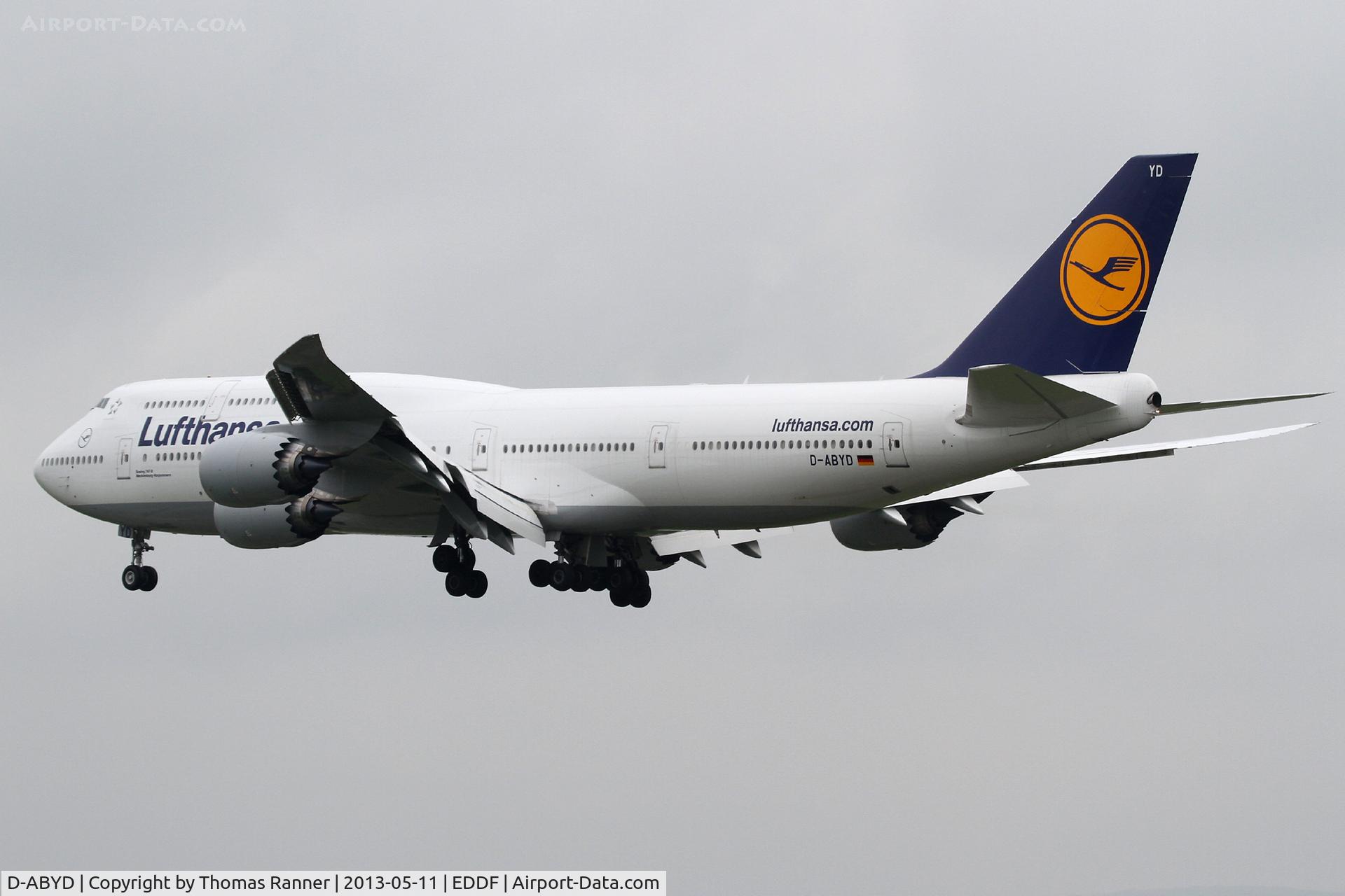 D-ABYD, 2012 Boeing 747-830 C/N 37829, Lufthansa Boeing 747-8
