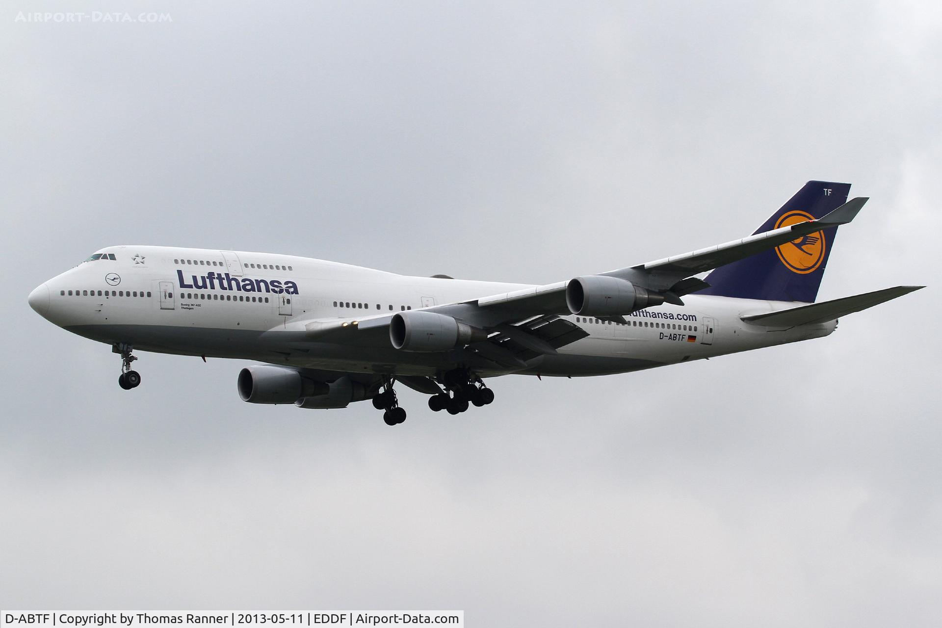 D-ABTF, 1991 Boeing 747-430M C/N 24967, Lufthansa Boeing 747