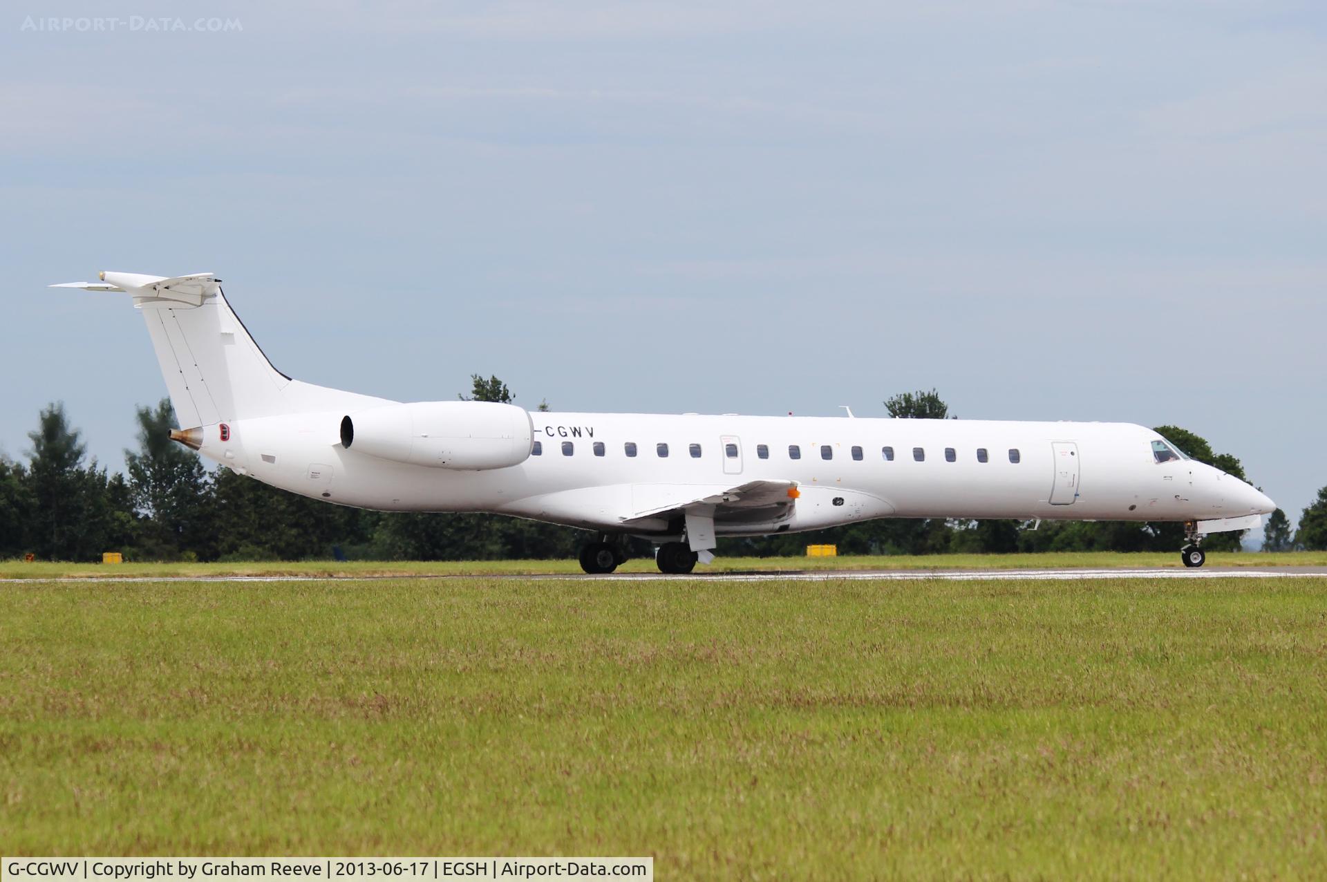 G-CGWV, 2000 Embraer ERJ-145MP (EMB-145MP) C/N 145362, About to depart from Norwich.