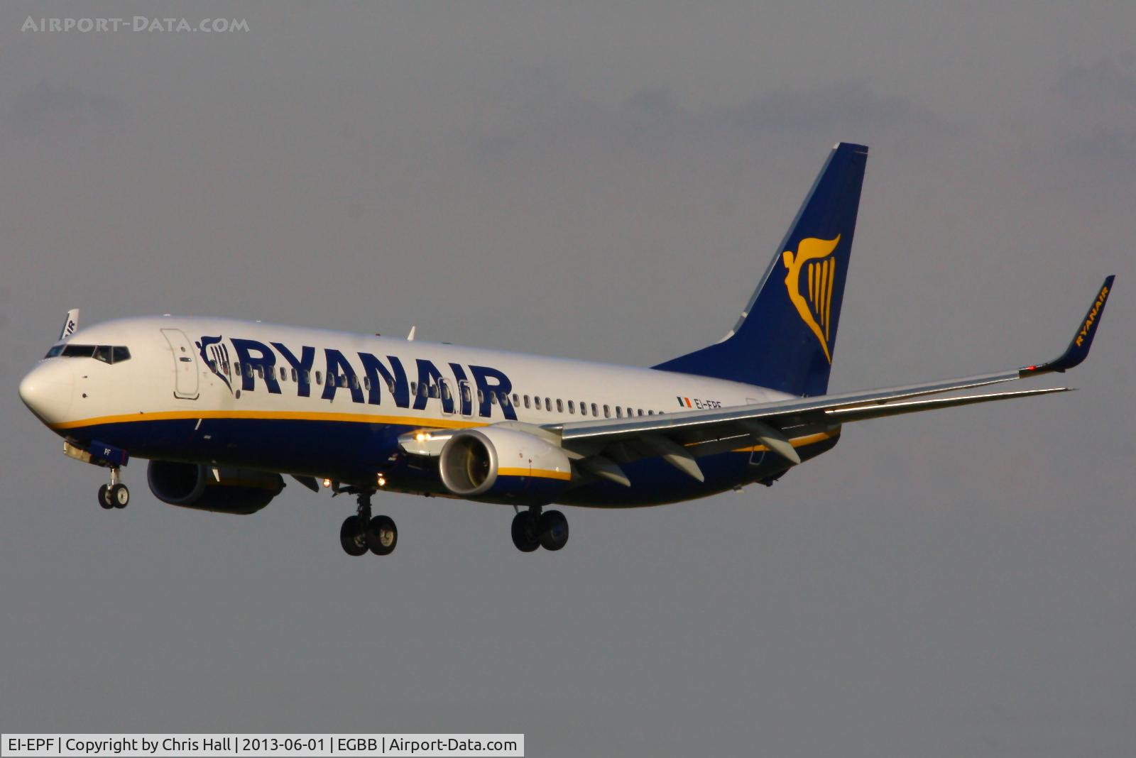 EI-EPF, 2011 Boeing 737-8AS C/N 40309, Ryanair