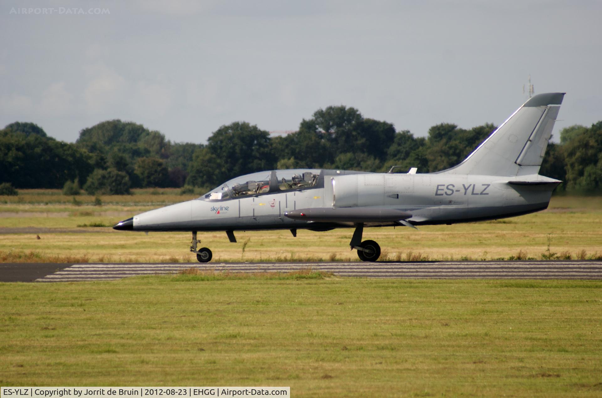 ES-YLZ, Aero L-39C Albatros C/N 432939, Just relaxing a bit on the threshold of runway 23, before departing for a speedy flight from Eelde airport.