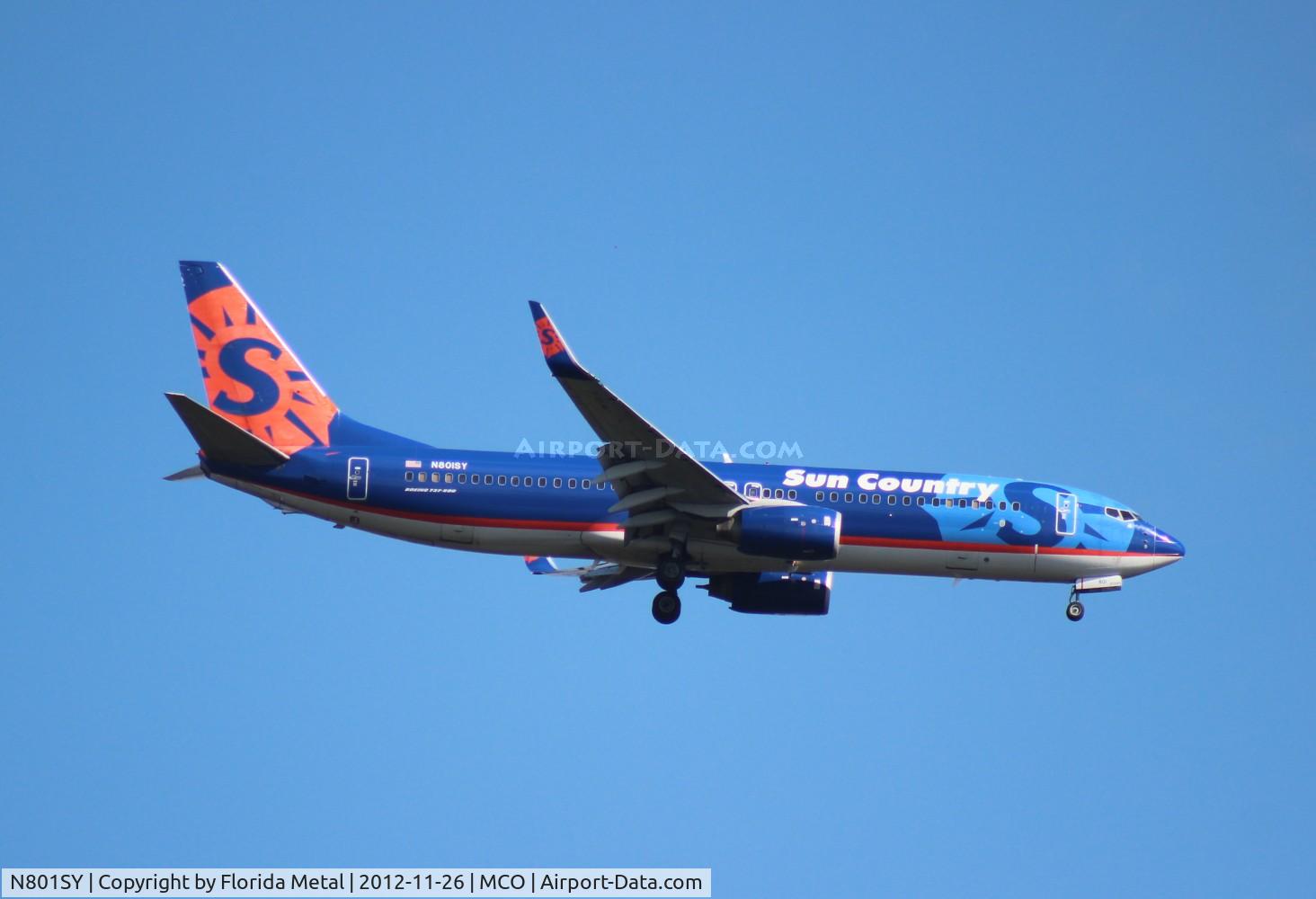 N801SY, 2001 Boeing 737-8Q8 C/N 30332, Sun Country 737-800
