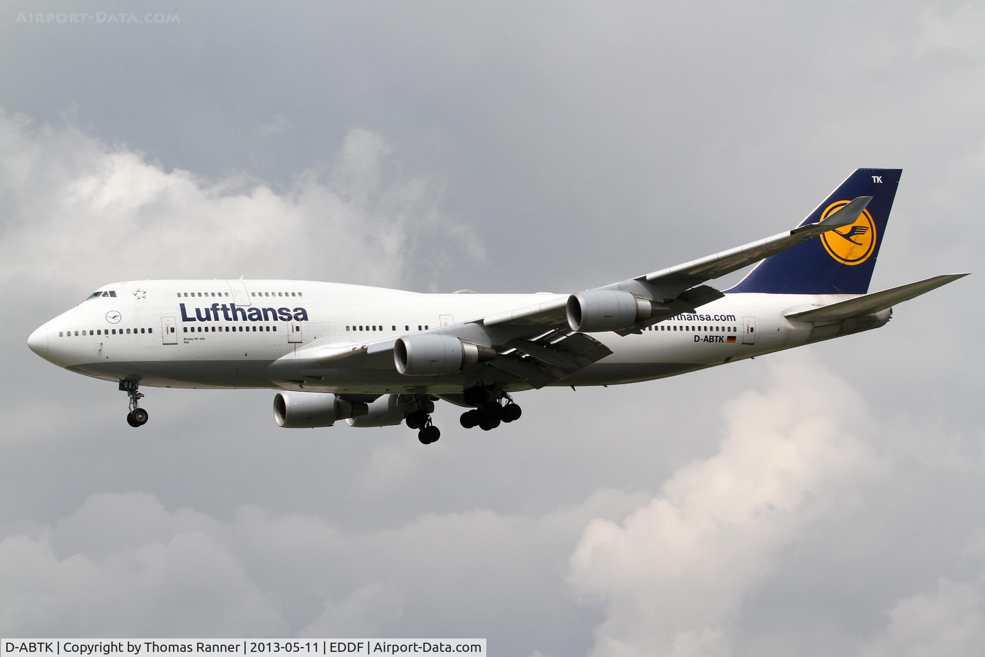 D-ABTK, 2001 Boeing 747-430 C/N 29871, Lufthansa Boeing 747