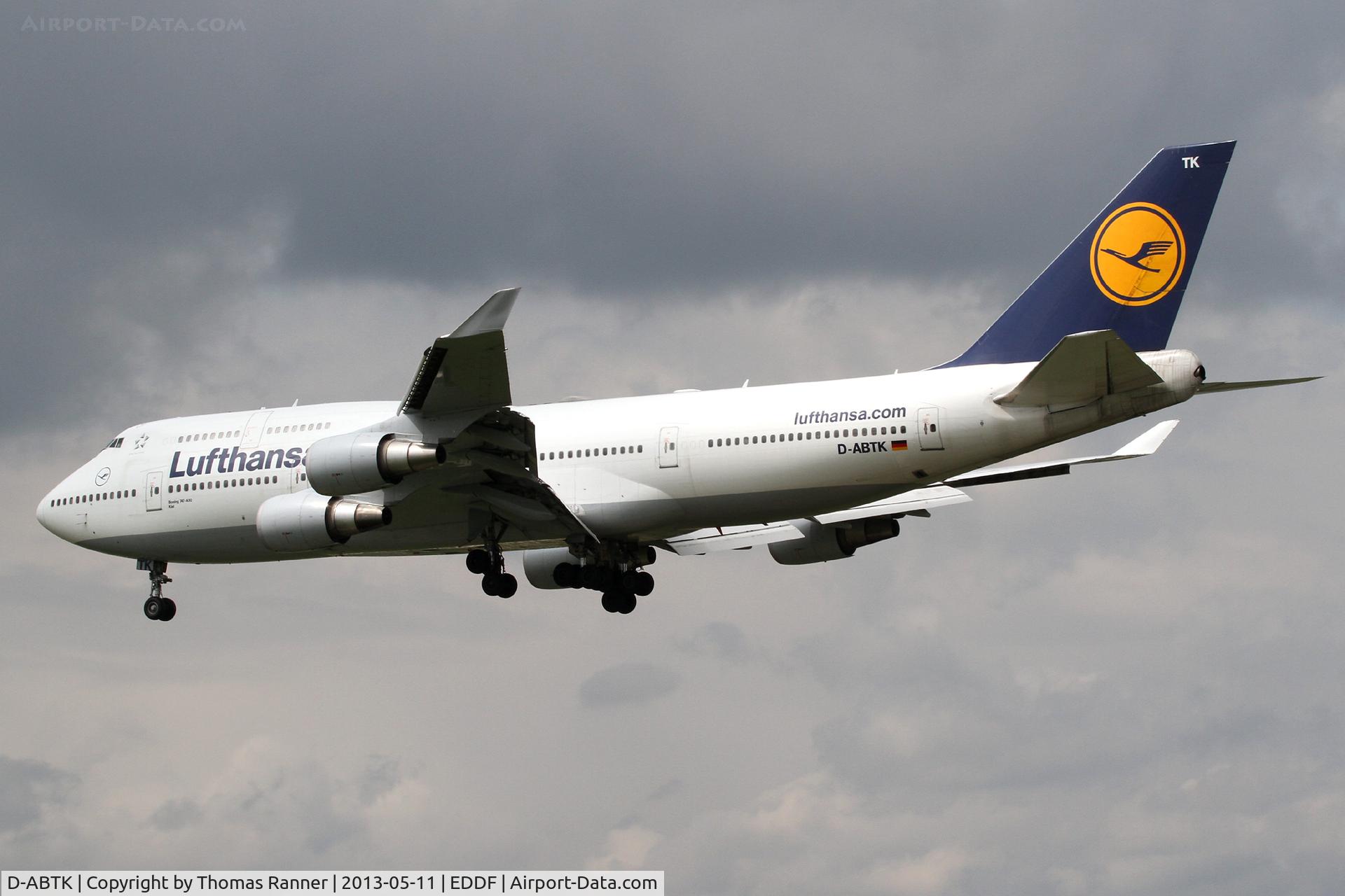 D-ABTK, 2001 Boeing 747-430 C/N 29871, Lufthansa Boeing 747