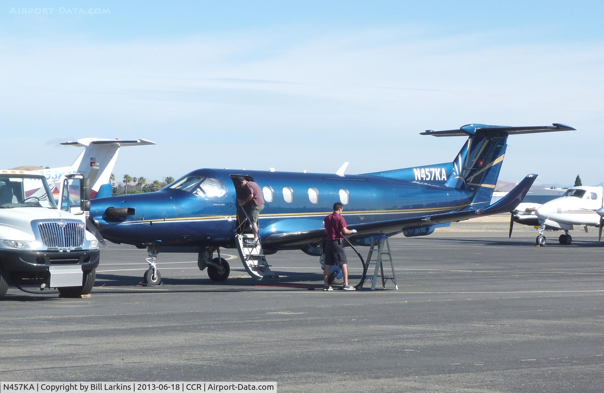 N457KA, 1997 Pilatus PC-12/45 C/N 157, Visitor being serviced.