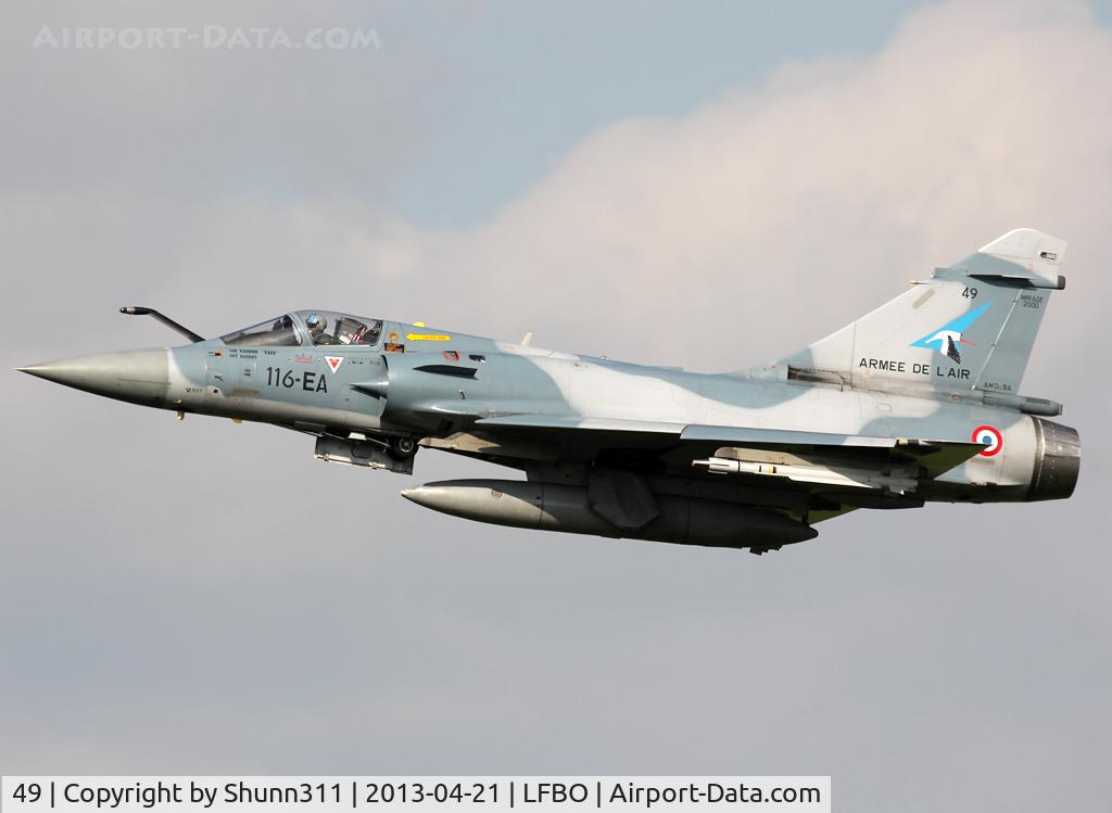 49, Dassault Mirage 2000-5F C/N 225, Go around over rwy 32L for an exercice... Coded as 116-EA