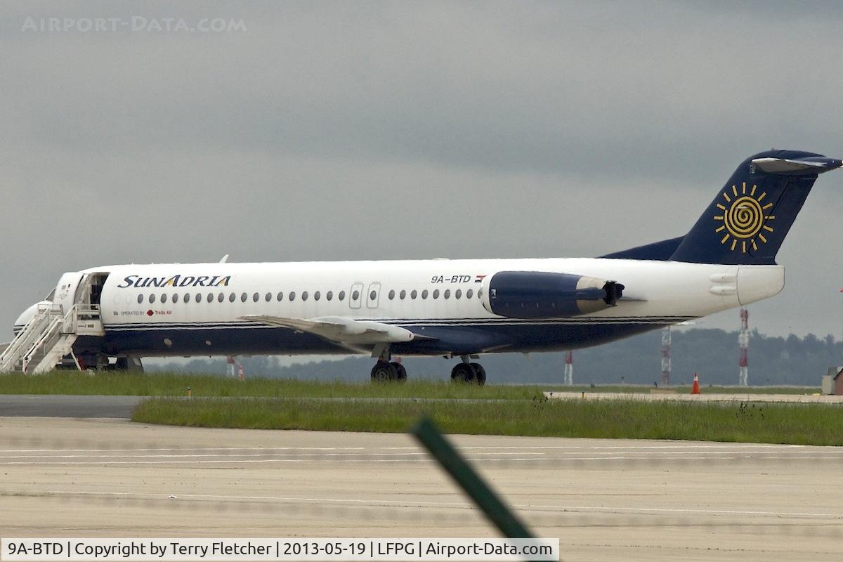 9A-BTD, 1992 Fokker 100 (F-28-0100) C/N 11407, 1992 Fokker 100, c/n: 11407
