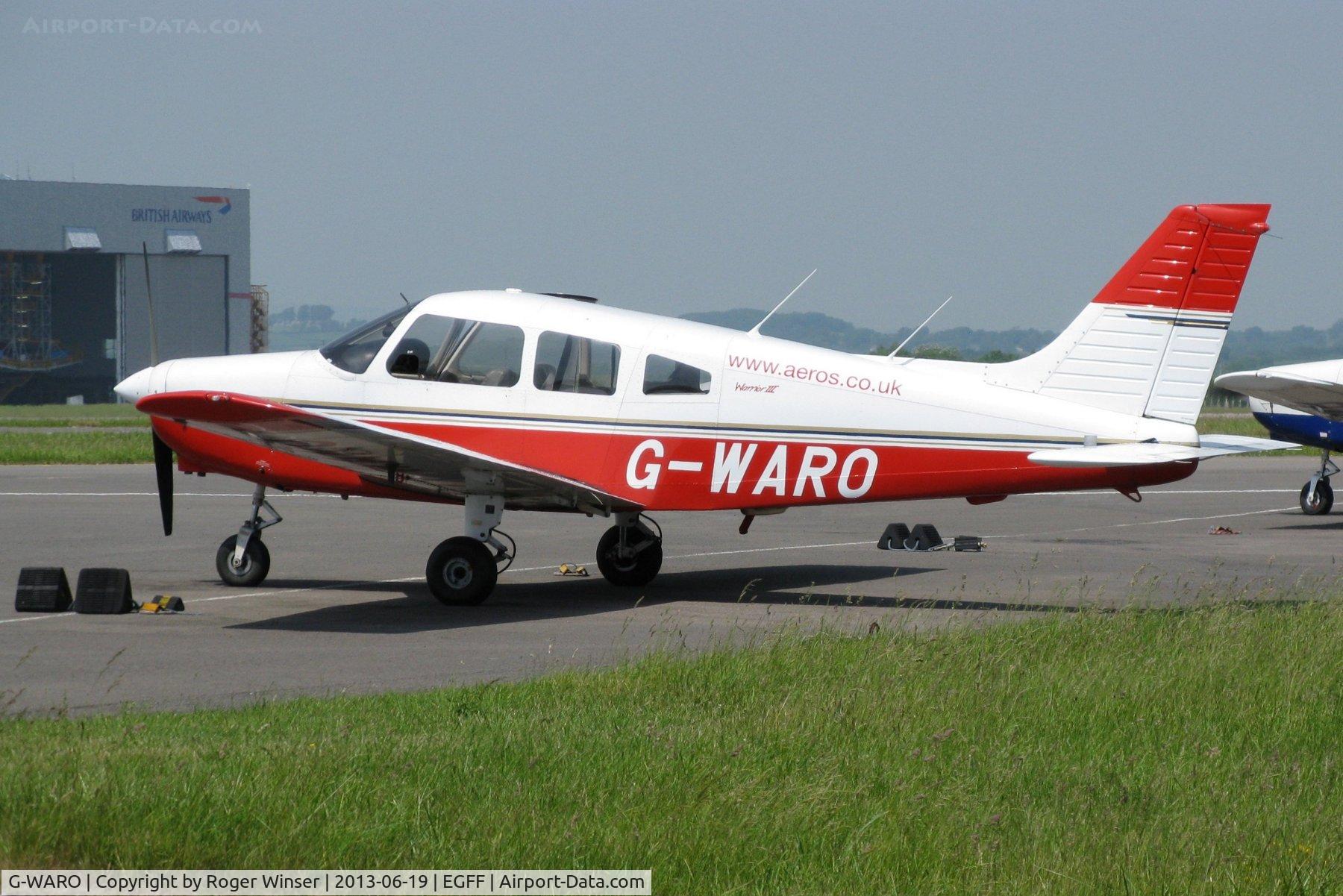 G-WARO, 1997 Piper PA-28-161 Cherokee Warrior III C/N 28-42015, Resident (dual based) Cherokee Warrior III operated by Aeros Flight Training.