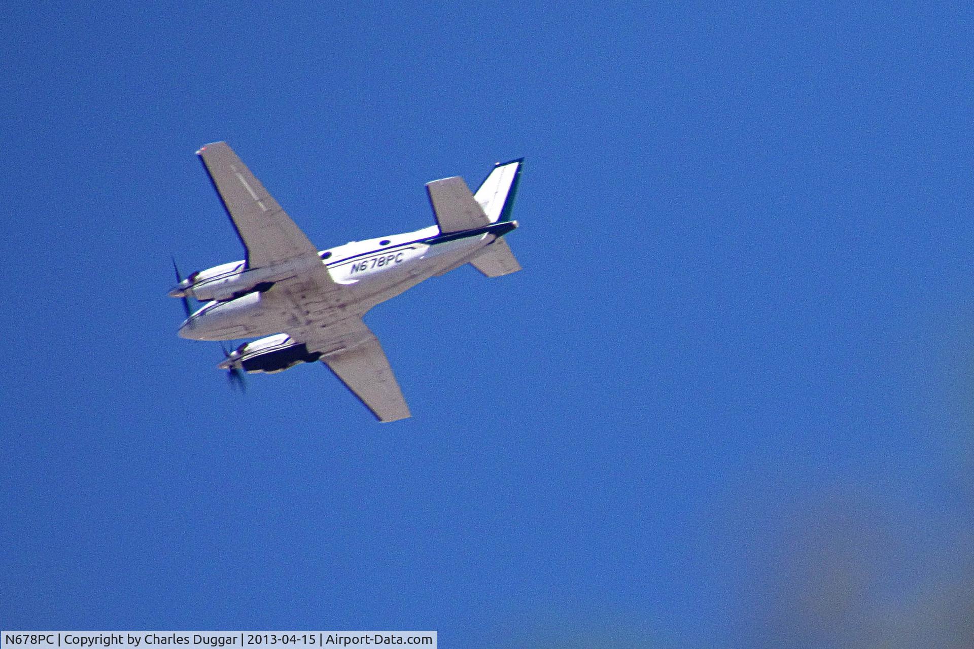 N678PC, 1977 Beech C90 King Air C/N LJ-715, Aircraft flying near the Oklahoma State Capital Complex - April 2013