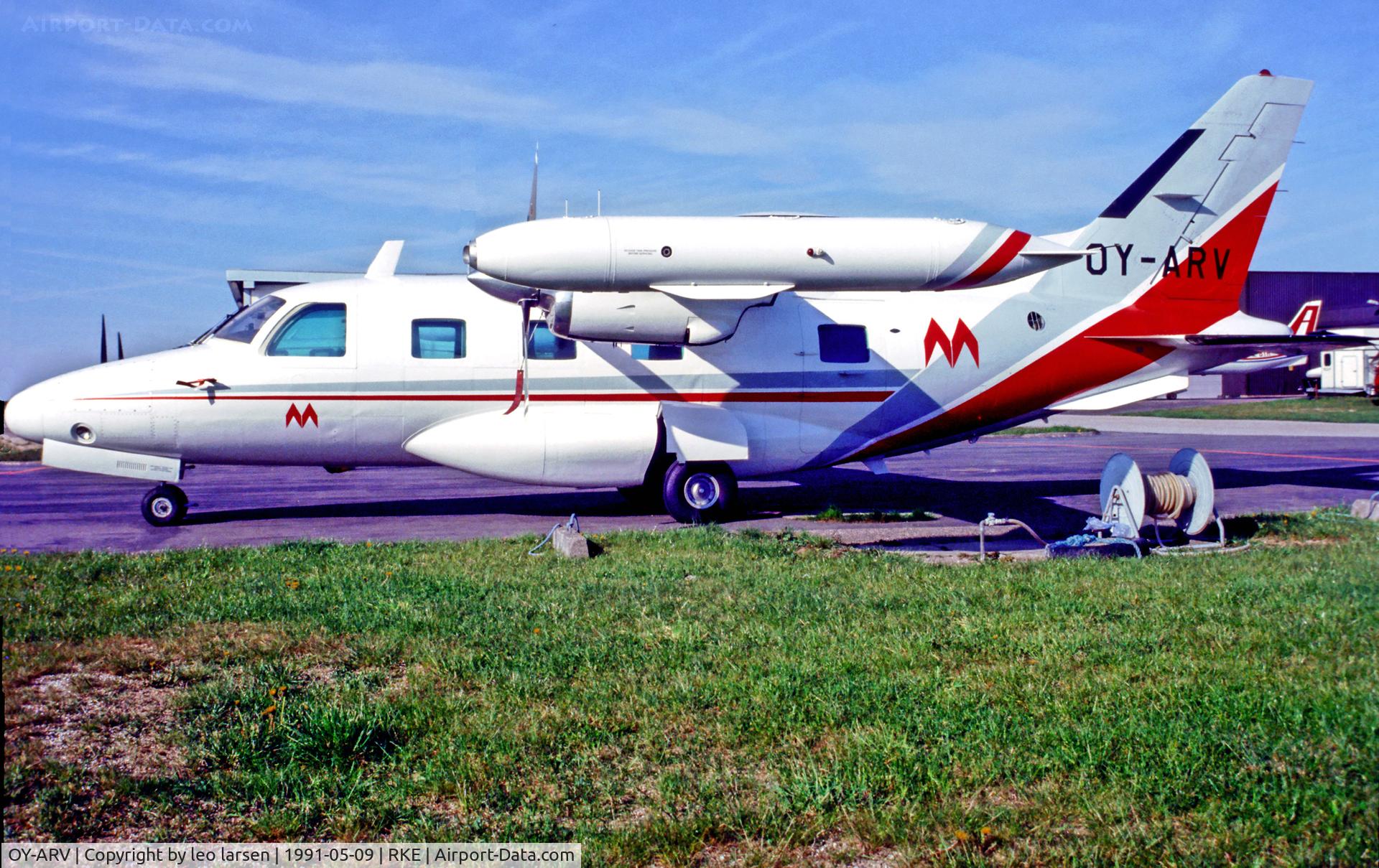 OY-ARV, 1974 Mitsubishi MU-2B-35 C/N 635, RKE Roskilde Denmark 9.5.91
