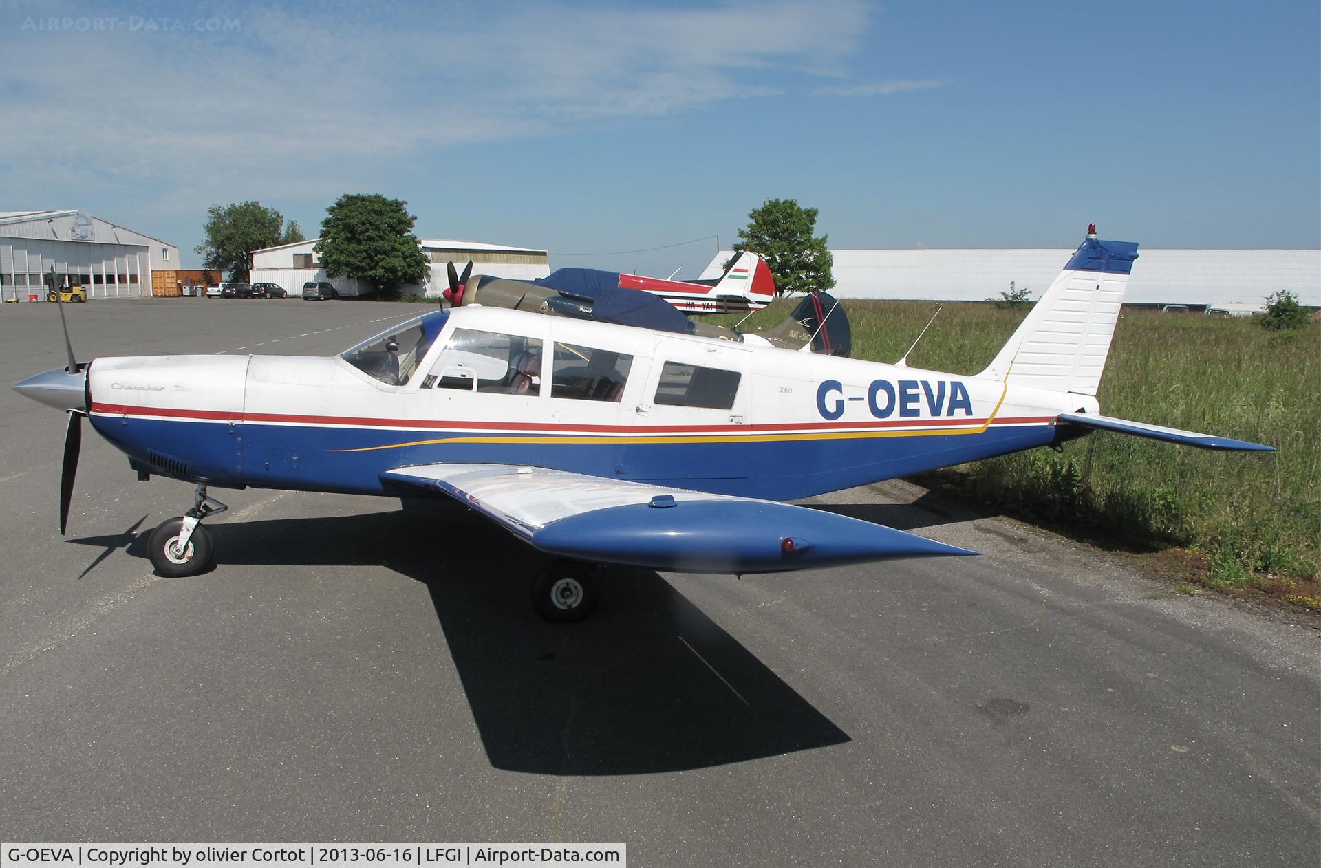 G-OEVA, 1965 Piper PA-32-260 Cherokee Six Cherokee Six C/N 32-219, Seen at Darois airport, during the Prenois historic grand prix