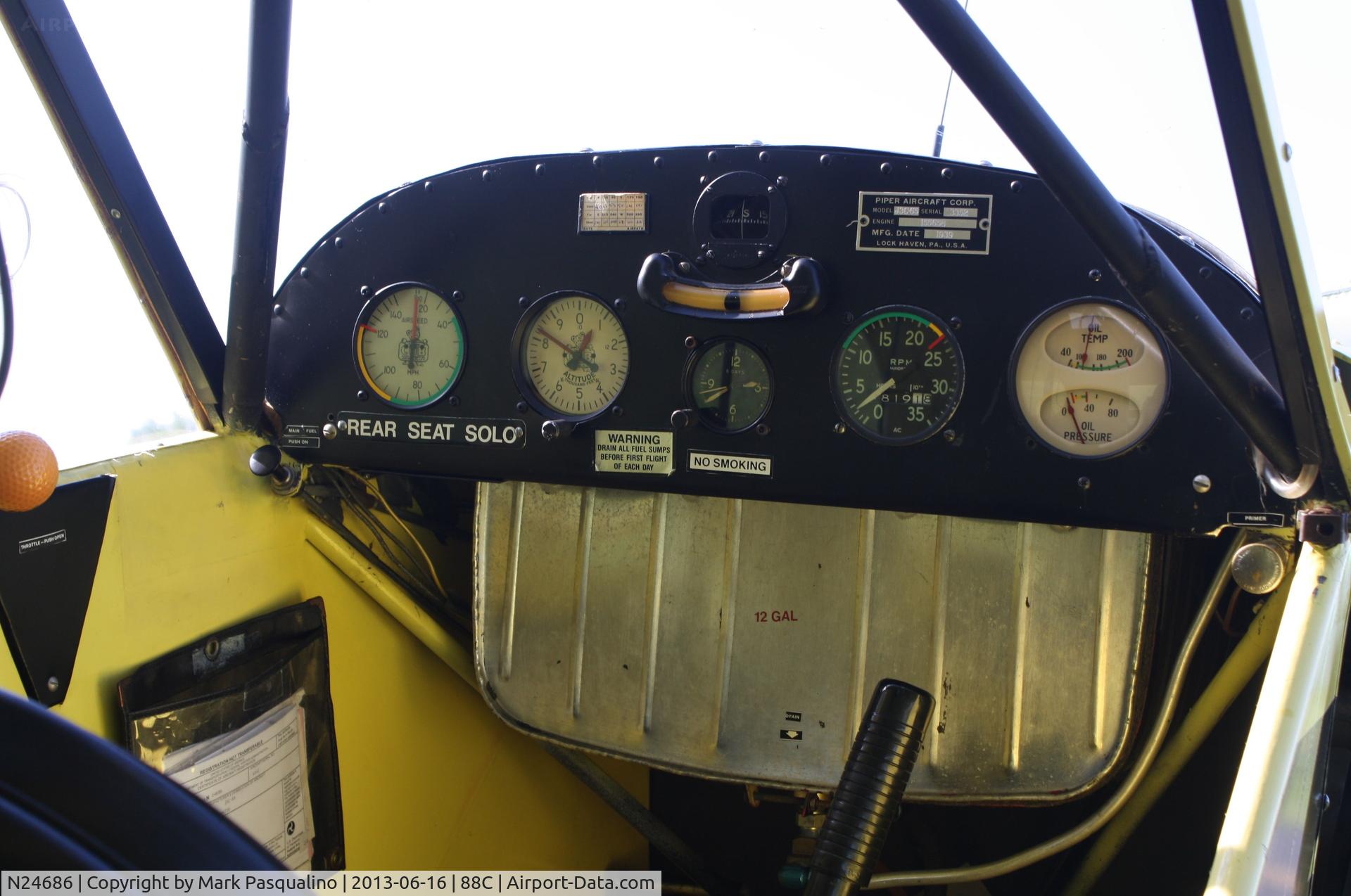 N24686, 1939 Piper J3C-65 Cub Cub C/N 3352, Piper J3C-65