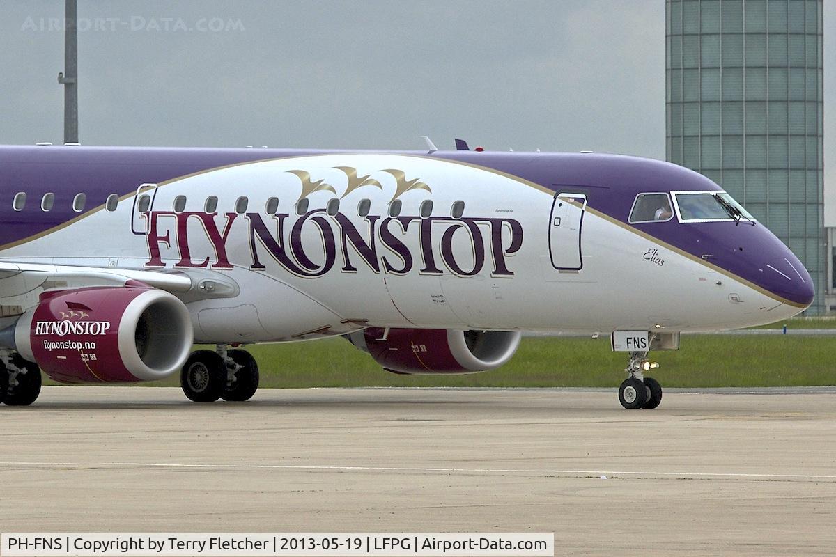 PH-FNS, 2013 Embraer 190LR (ERJ-190-100LR) C/N 19000616, Flynonstop's 2013 Embraer ERJ 190-200 IGW, c/n: 1900616