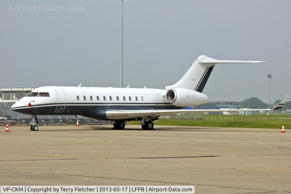 VP-CKM, 2013 Bombardier BD-700-1A11 Global 5000 C/N 9445, 2013 Bombardier BD 700, c/n: 9445 at Paris Le Bourget