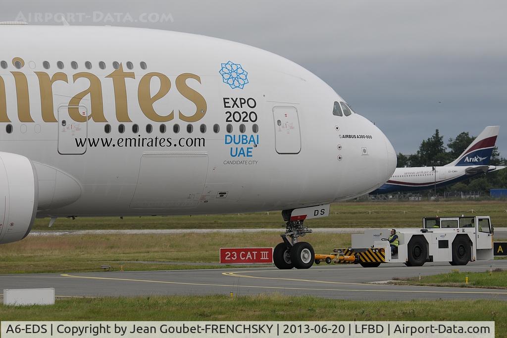 A6-EDS, 2011 Airbus A380-861 C/N 086, first landing for UAE3073 et BOD to Sabena Tecnics