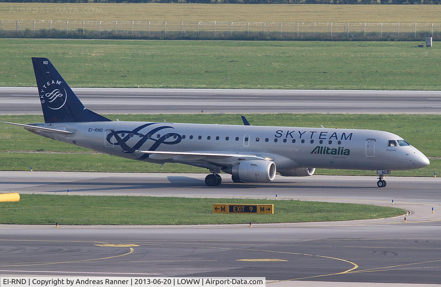 EI-RND, 2012 Embraer 190LR (ERJ-190-100LR) C/N 19000512, Alitalia CityLiner ERJ-190