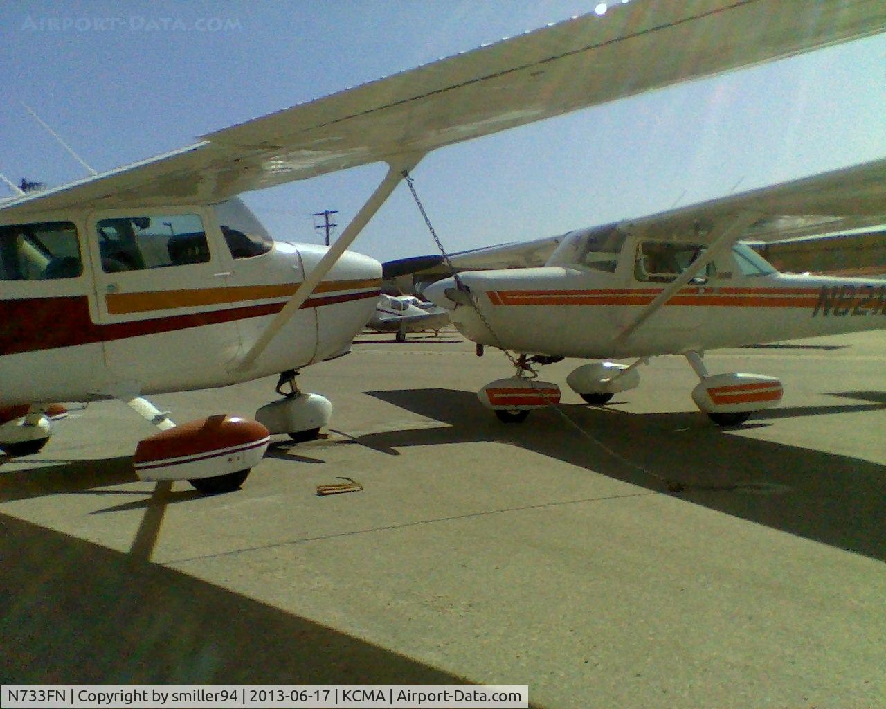 N733FN, 1976 Cessna 172N C/N 17268262, head to head with n821eb