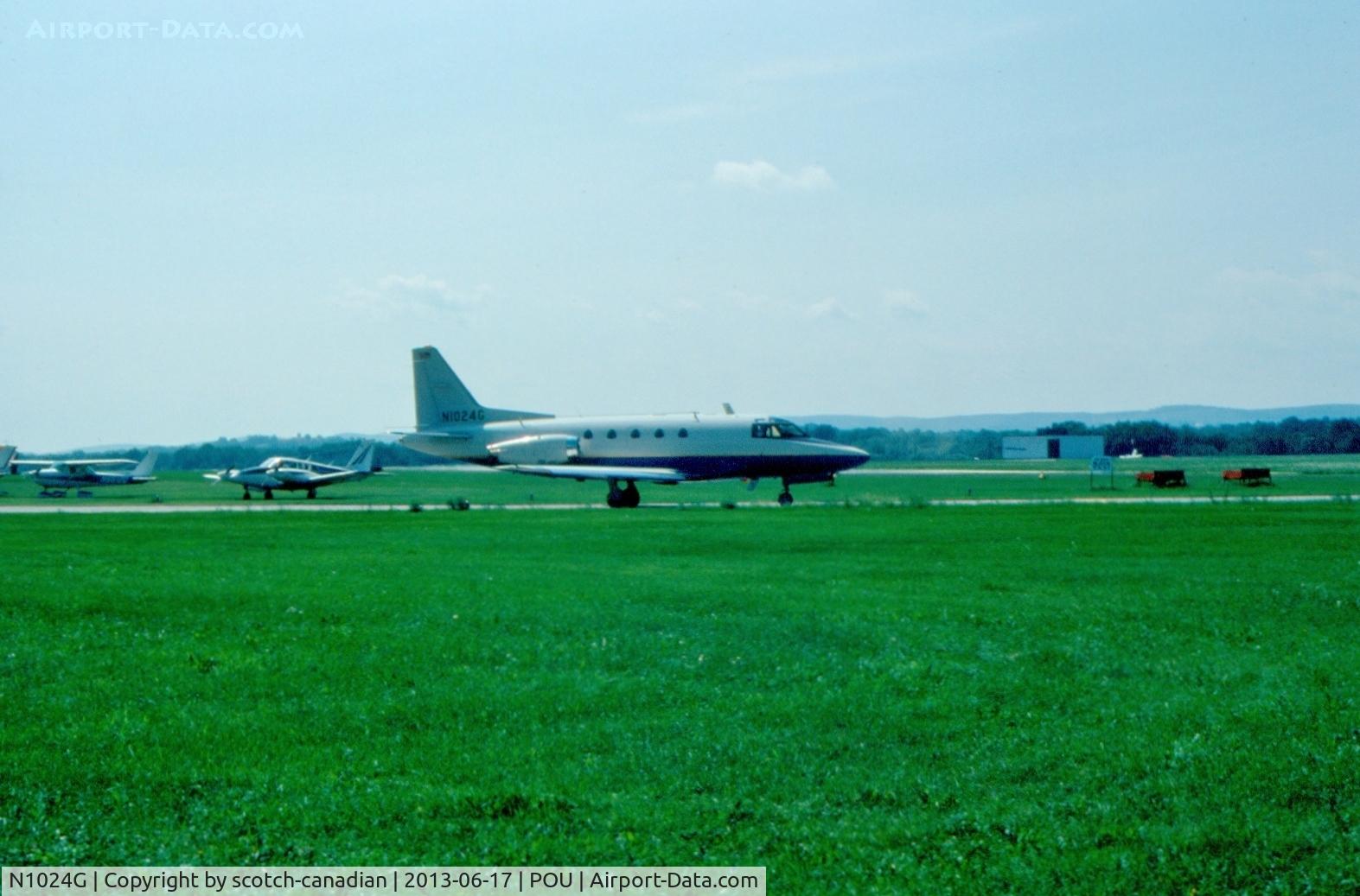 N1024G, 1973 North American NA-265-60 Sabreliner C/N 306-64, IBM Corporation Rockwell Sabreliner, N1024N, at Dutchess County Airport, Poughkeepsie, NY - September 1976