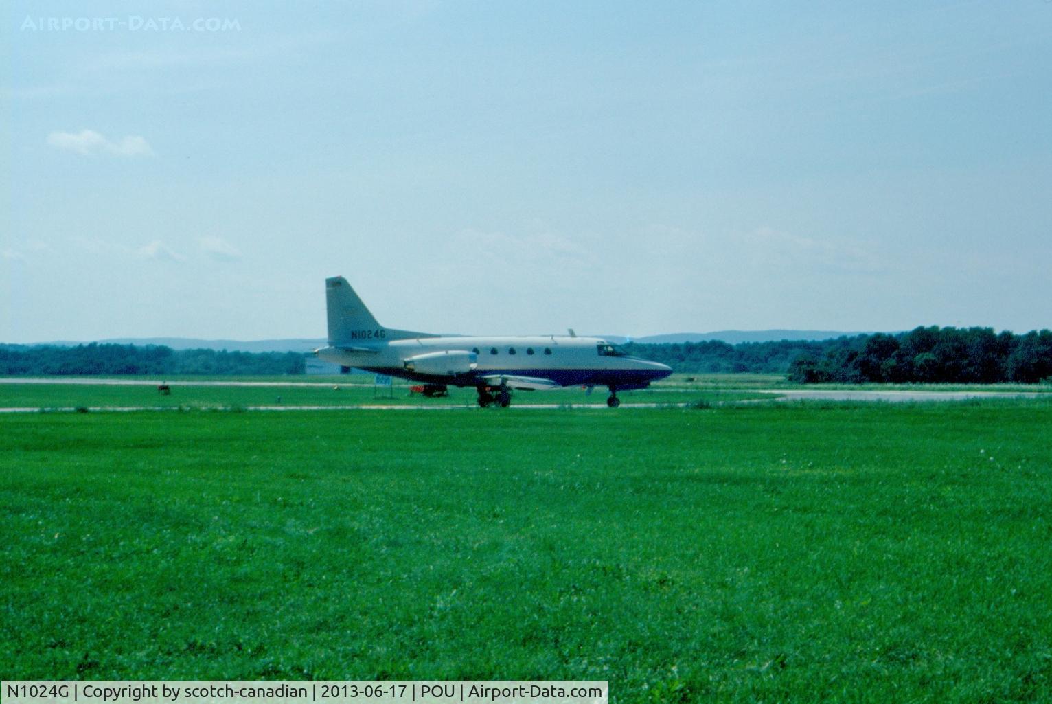 N1024G, 1973 North American NA-265-60 Sabreliner C/N 306-64, IBM Corporation Rockwell Sabreliner, N1024N, at Dutchess County Airport, Poughkeepsie, NY - September 1976