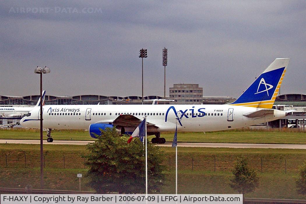 F-HAXY, 1994 Boeing 757-2K2 C/N 26635, Boeing 757-2K2 [26635] (Axis Airways) Paris-Charles De Gaulle~F 09/07/2006