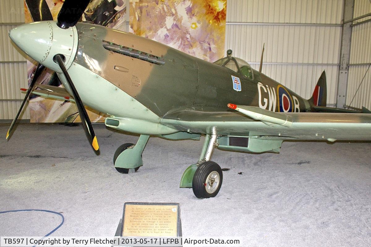 TB597, Supermarine 361 Spitfire LF.XVIe C/N CBAF.IX.3310, Exhibited at The Air & Space Museum at Le Bourget , Paris, France
