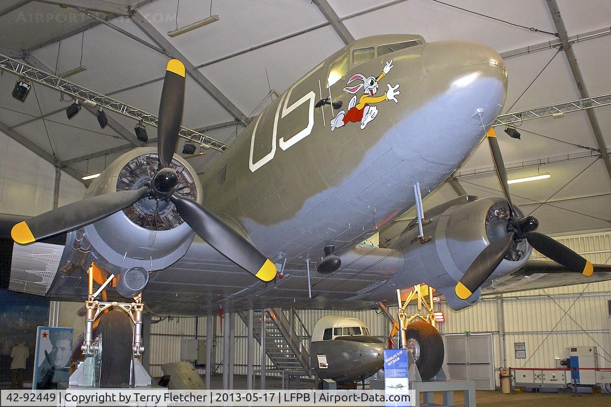 42-92449, 1944 Douglas C-47A-10-DK skytrain C/N 12251, Exhibited at The Air & Space Museum at Le Bourget , Paris, France