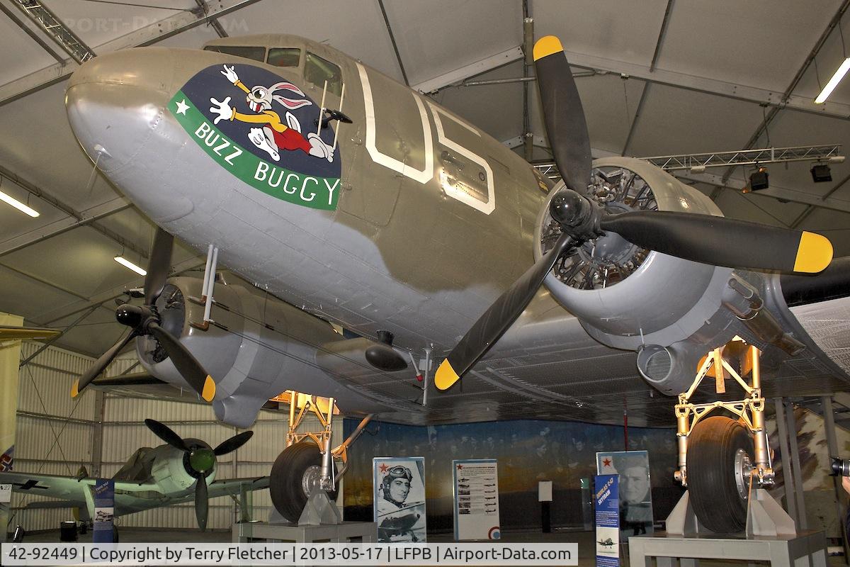 42-92449, 1944 Douglas C-47A-10-DK skytrain C/N 12251, Exhibited at The Air & Space Museum at Le Bourget , Paris, France
